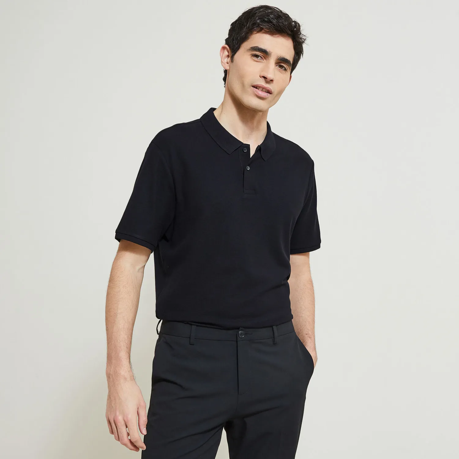 Jules Polo manches courtes uni piqué- Polo