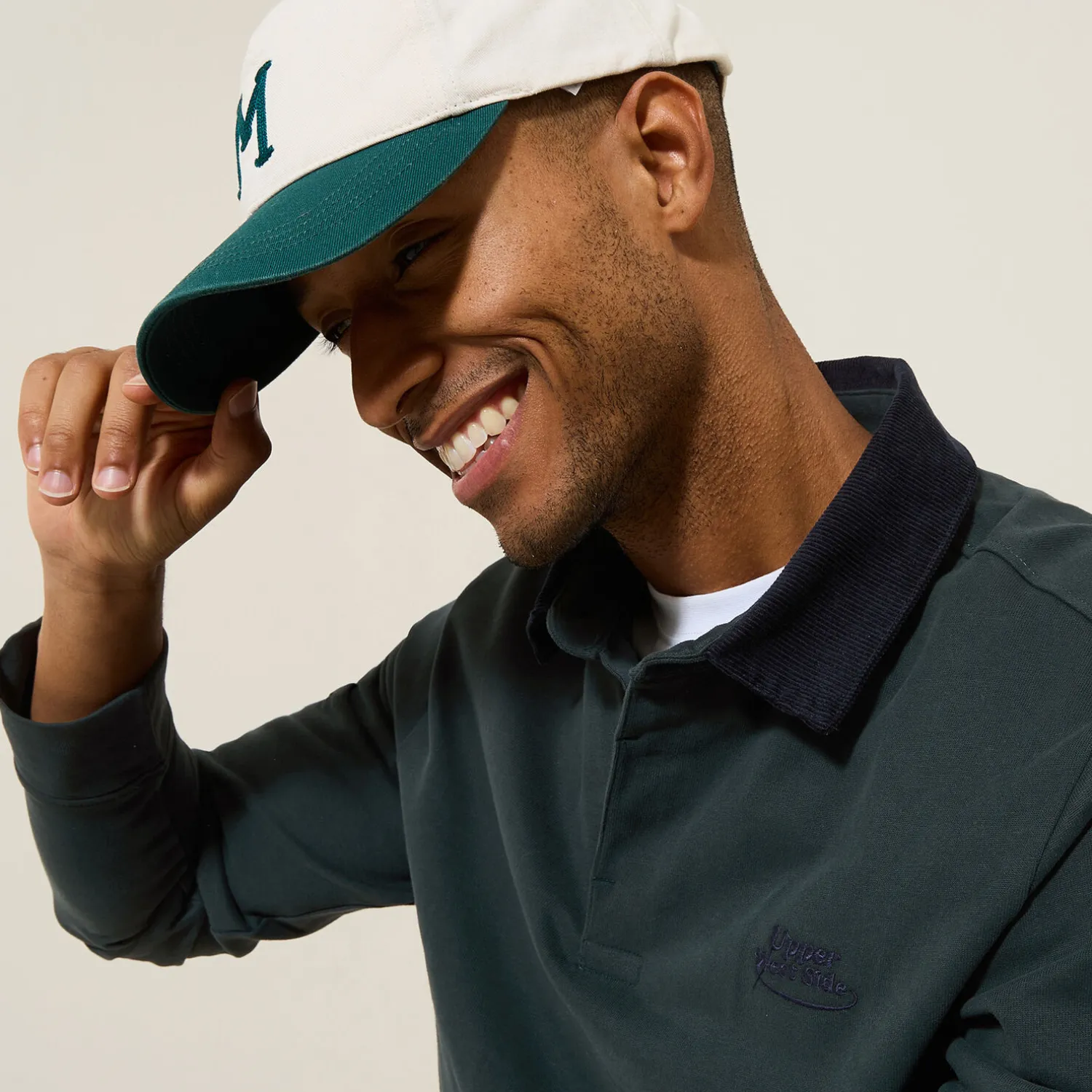 Jules Polo manches longues piqué col velours- Polo