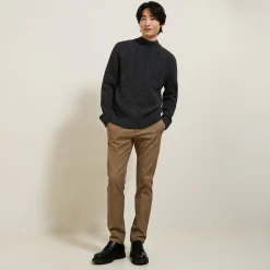 Jules Pull col cheminée avec torsade- Pull