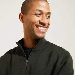 Jules Pull col montant demi zippé- Pull