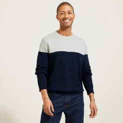 Jules Pull col rond colorblock- Pull