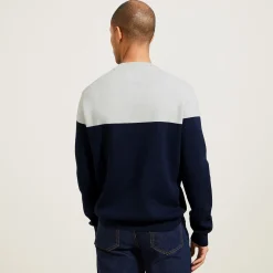 Jules Pull col rond colorblock- Pull