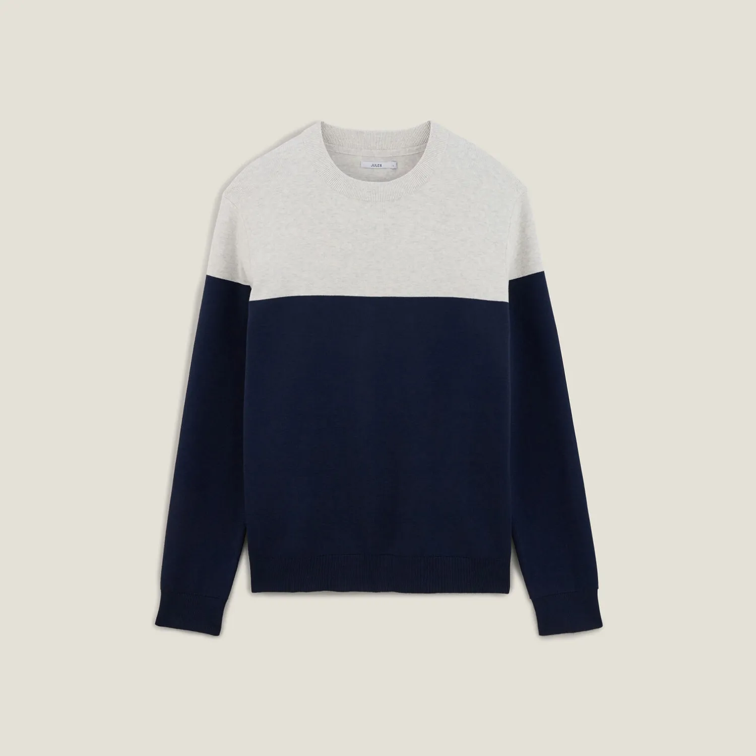 Jules Pull col rond colorblock- Pull