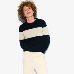 Jules Pull col rond colorblock - Pull