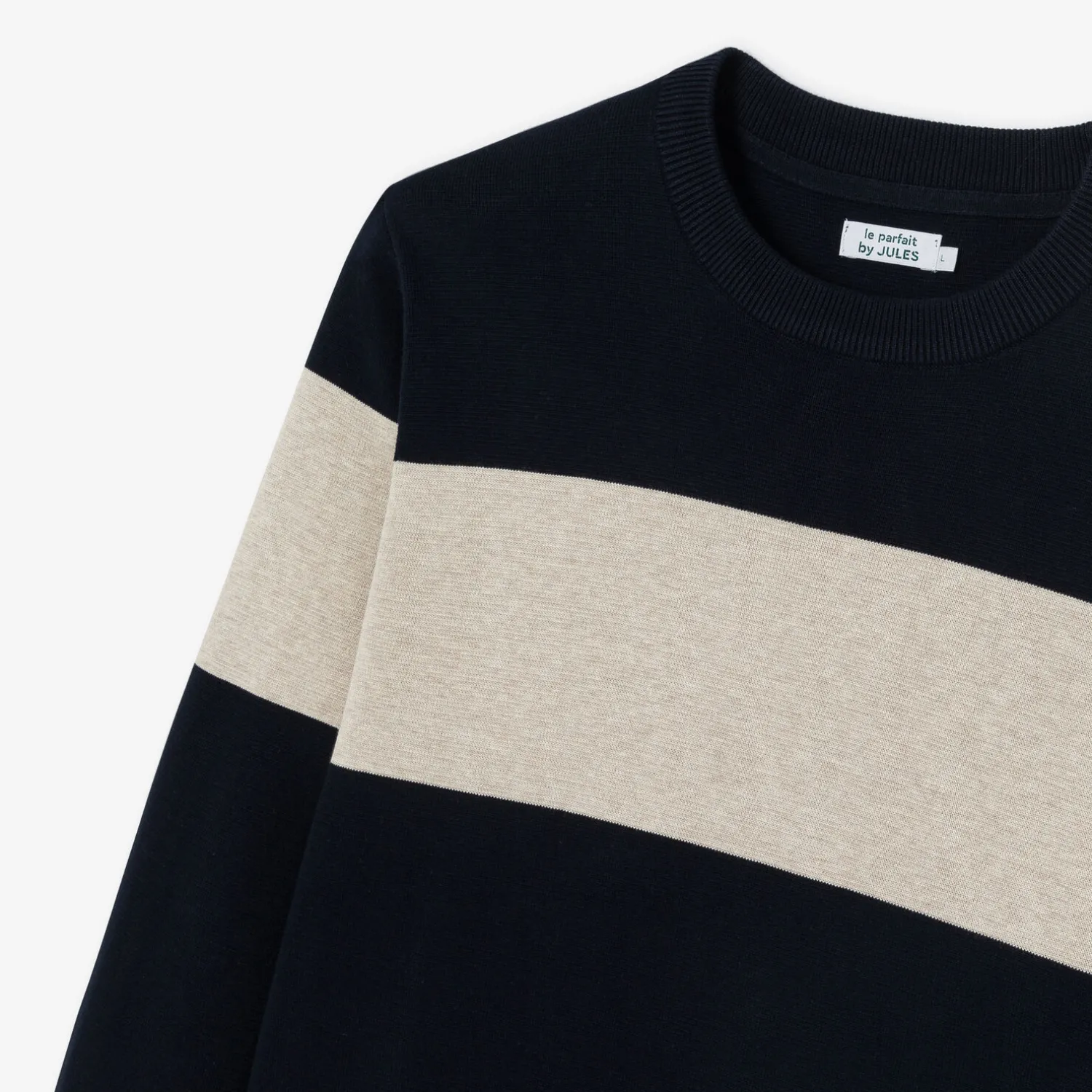 Jules Pull col rond colorblock - Pull