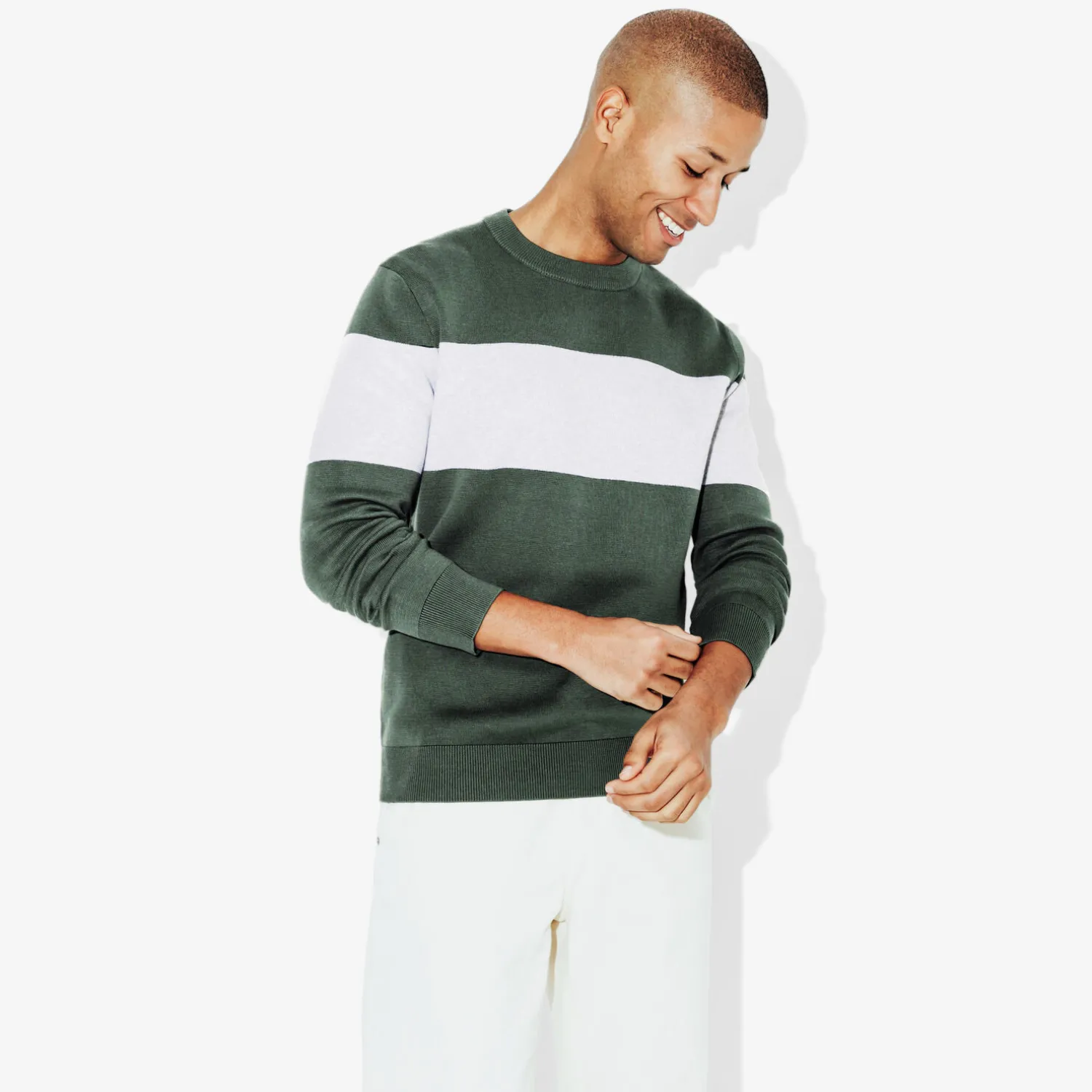 Jules Pull col rond colorblock - Pull