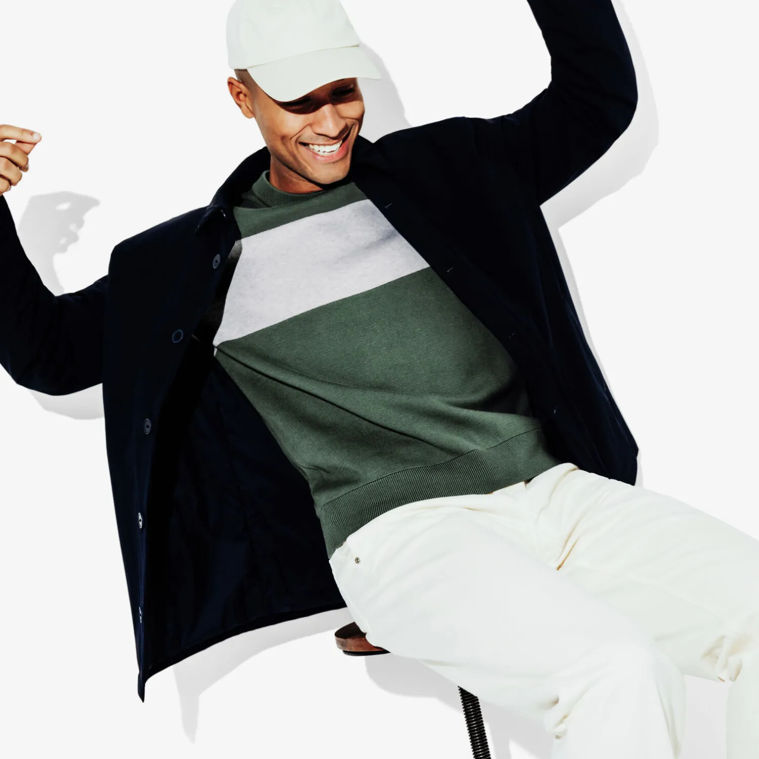 Jules Pull col rond colorblock - Pull