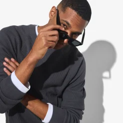 Jules Pull col rond en cote- Pull