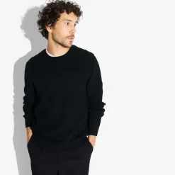 Jules Pull col rond jeux de points reliéfés- Pull