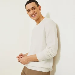 Jules Pull col rond jeux de points fantaisie- Smart Casual|Pull