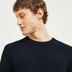 Jules Pull col rond jeux de points fantaisie- Smart Casual|Pull