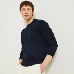 Jules Pull col rond jeux de points bloc- Smart Casual|Pull