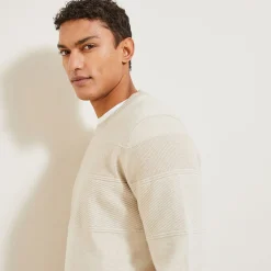 Jules Pull col rond jeux de points bloc- Smart Casual|Pull