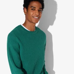 Jules Pull col rond jeux de points reliéfés- Pull