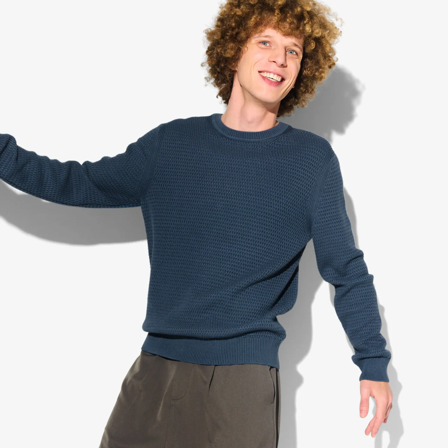 Jules Pull col rond jeux de points reliéfés- Pull