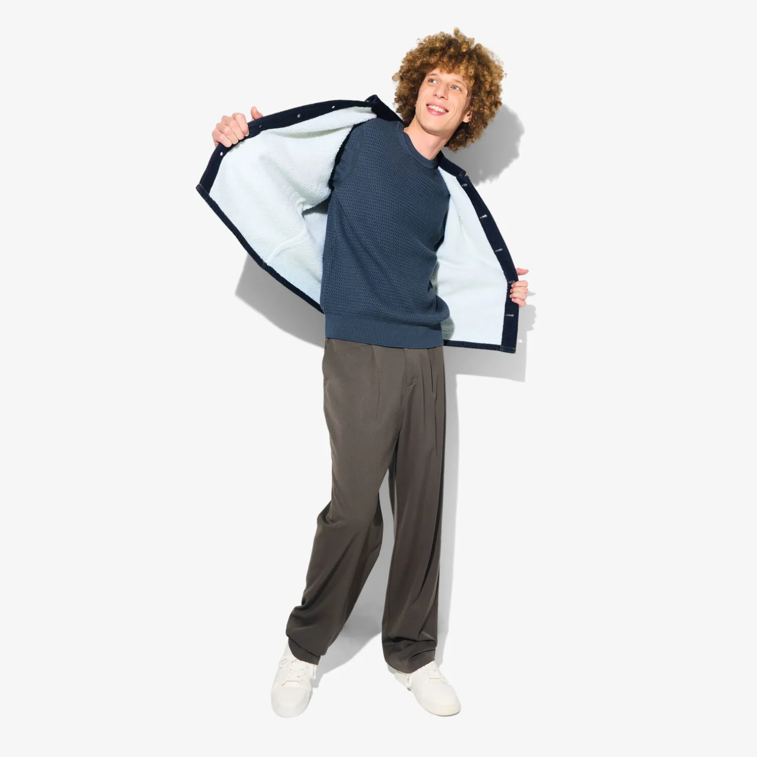 Jules Pull col rond jeux de points reliéfés- Pull