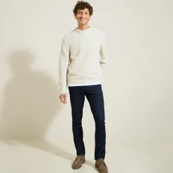 Jules Pull col rond jeux de points fantaisie- Pull