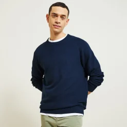 Jules Pull col rond micro alvéole- Pull