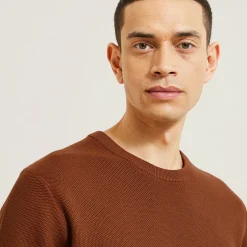 Jules Pull col rond micro alvéole- Pull