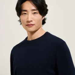 Jules Pull col rond mélange mérinos cachemire- Pull