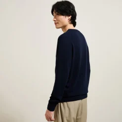 Jules Pull col rond mélange mérinos cachemire- Pull
