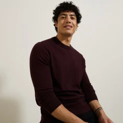 Jules Pull col rond mélange mérinos cachemire- Pull