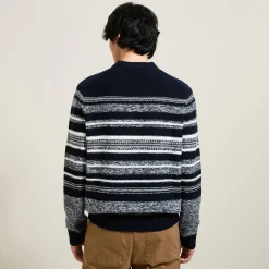 Jules Pull col rond rayé jacquard- Pull