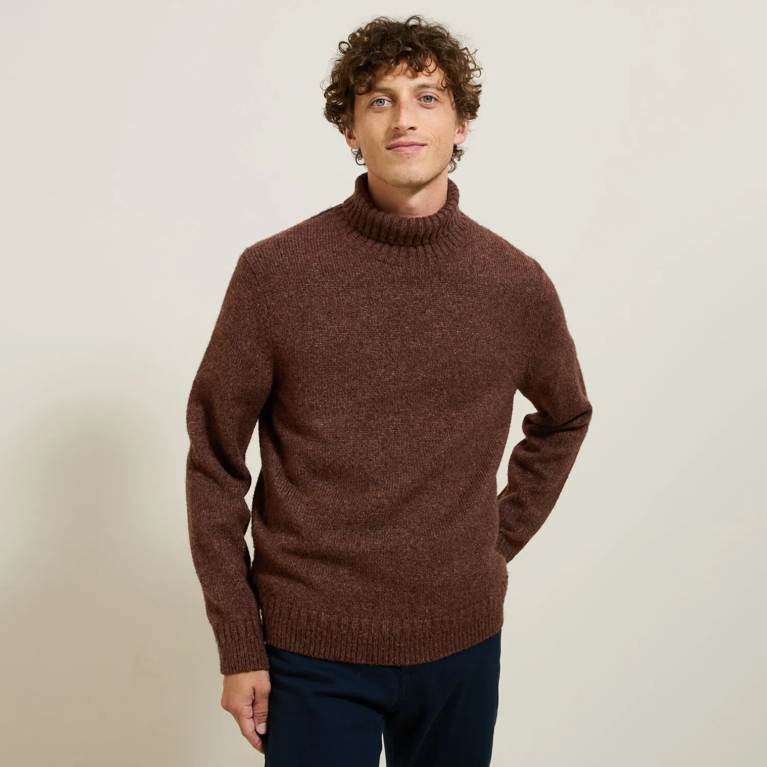 Jules Pull col roulé doux- Pull