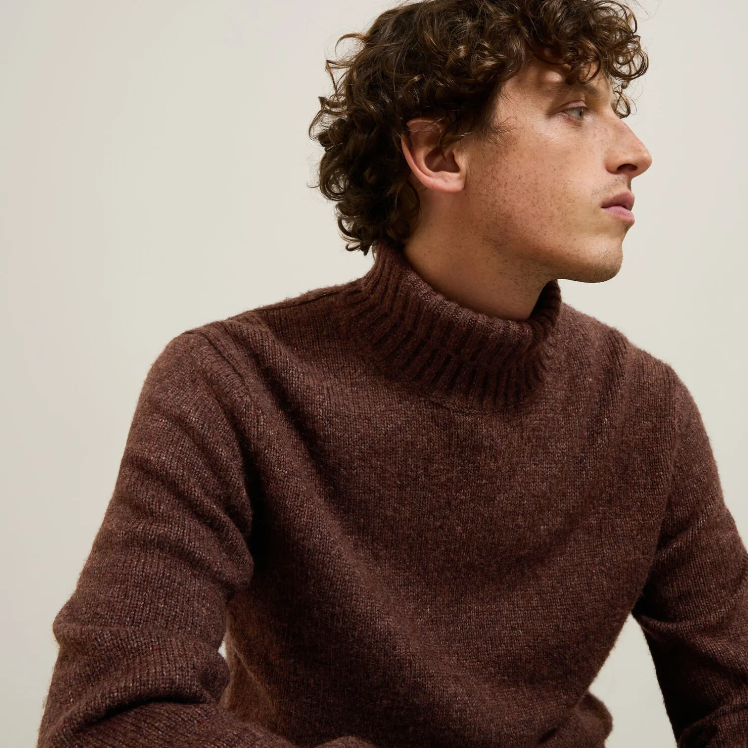 Jules Pull col roulé doux- Pull