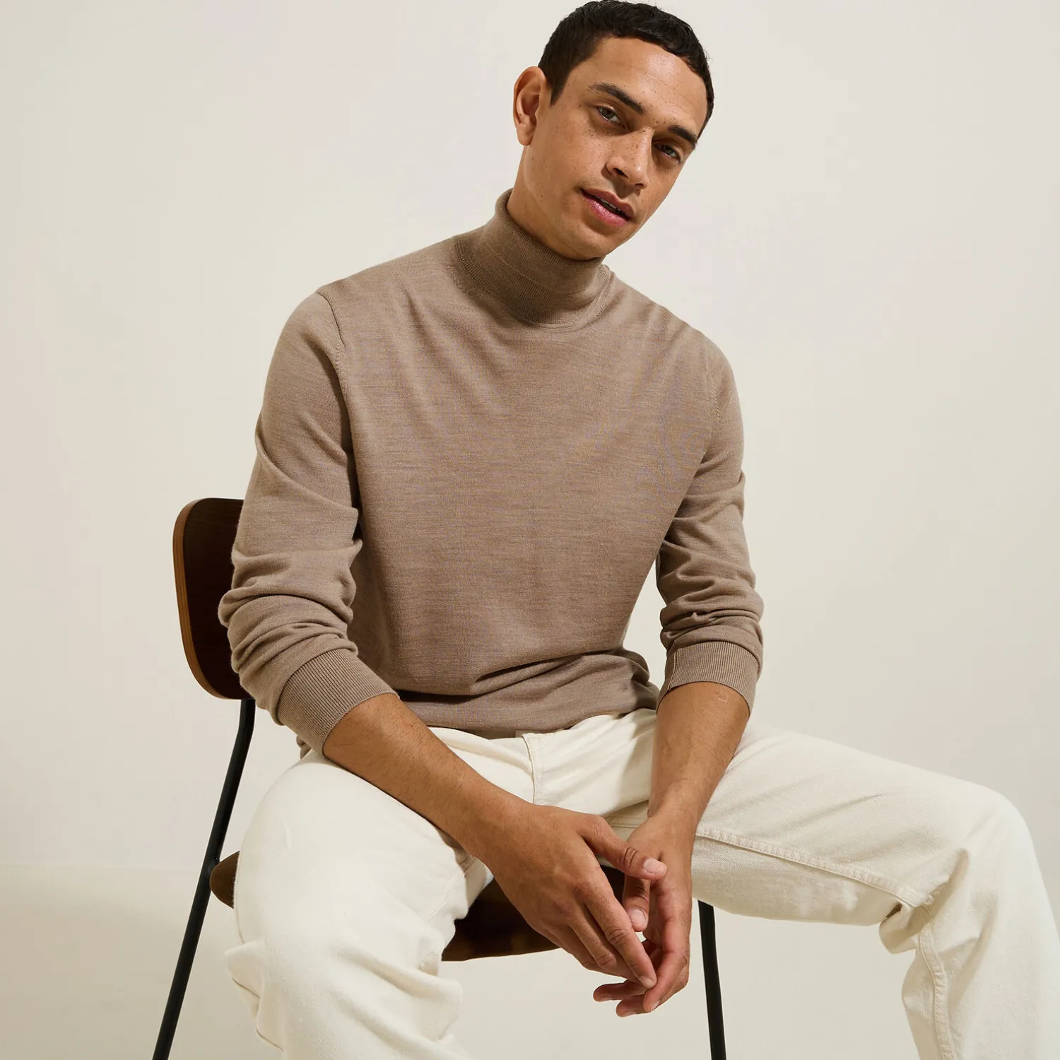 Jules Pull col roulé mérinos- Pull