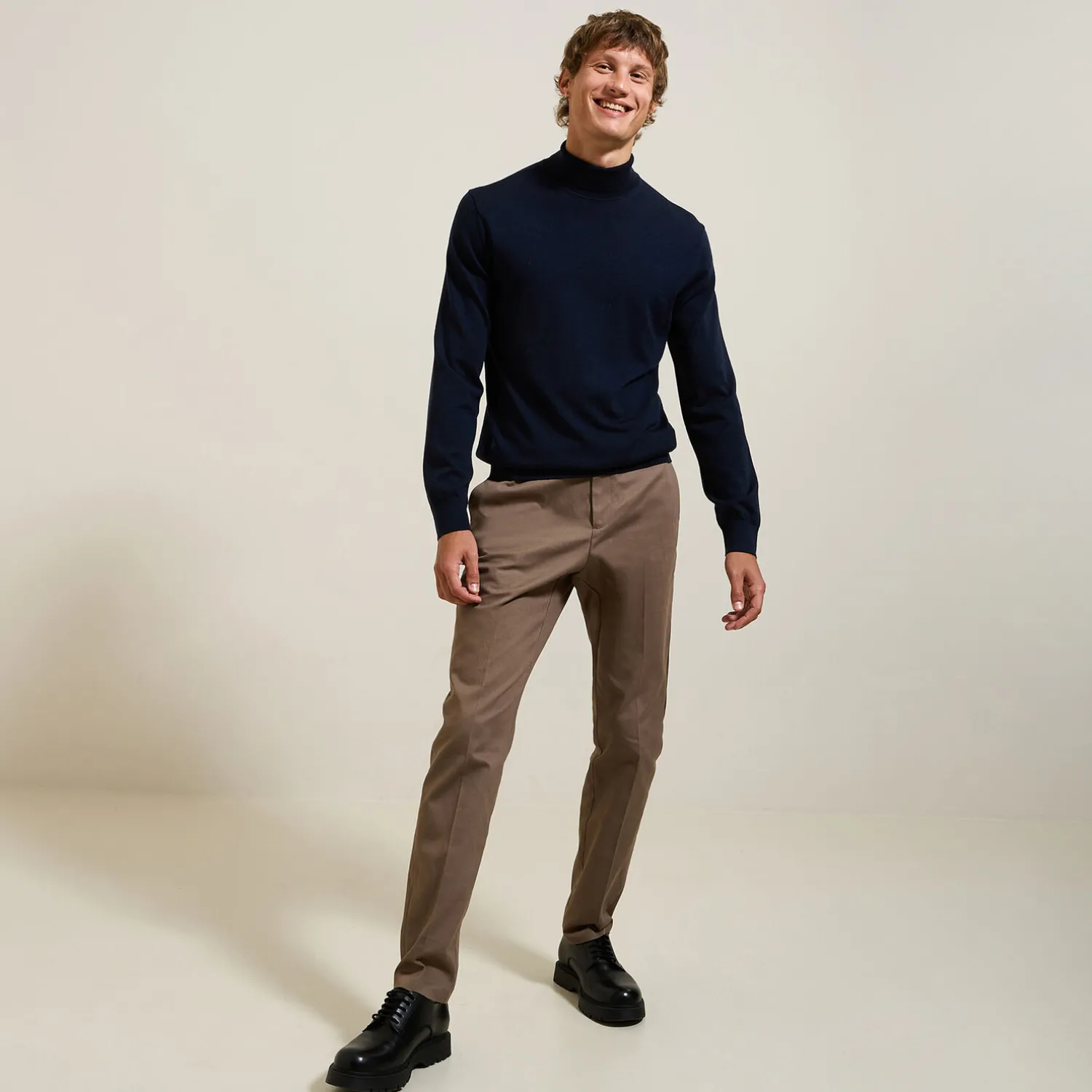 Jules Pull col roulé mérinos- Pull