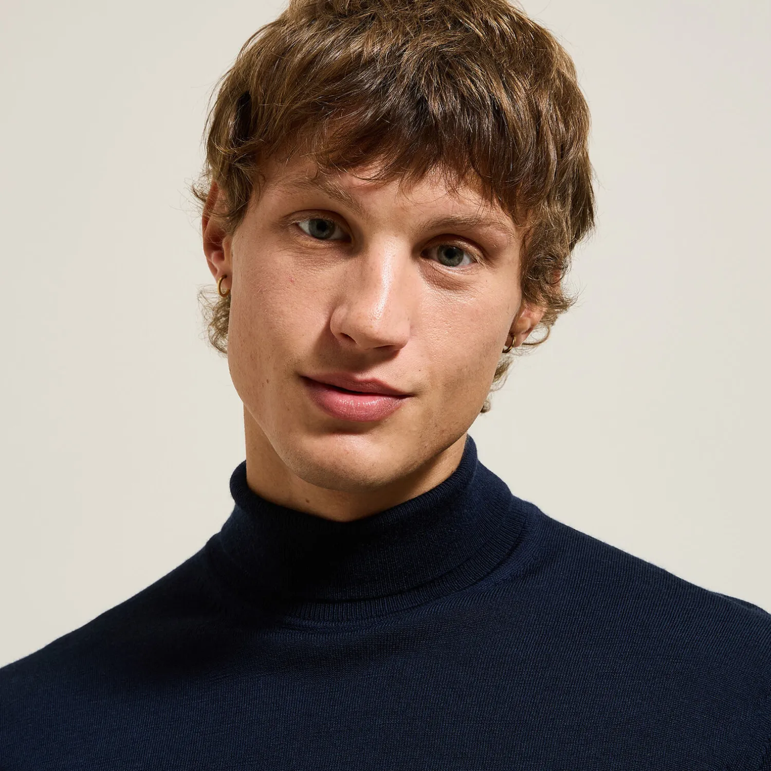 Jules Pull col roulé mérinos- Pull