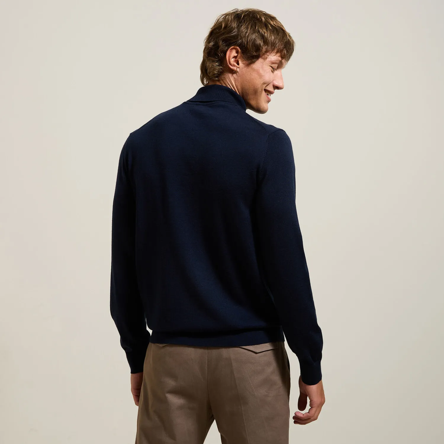 Jules Pull col roulé mérinos- Pull