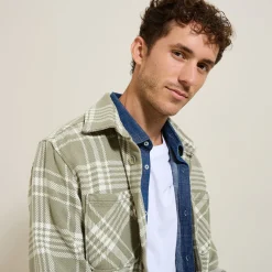 Jules Surchemise en coton à carreaux- Surchemise|Chemise