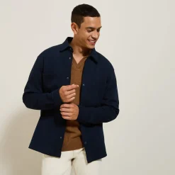 Jules Surchemise en maille col chemise- Surchemise|Chemise