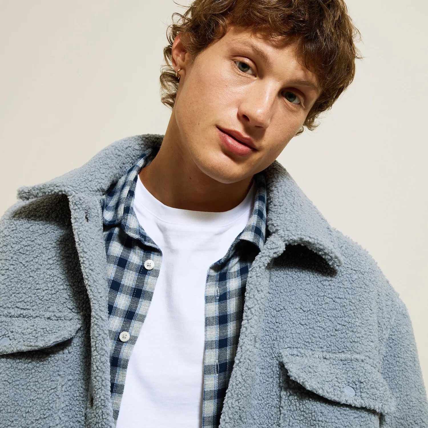 Jules Surchemise en sherpa- Surchemise|Manteau & Blouson