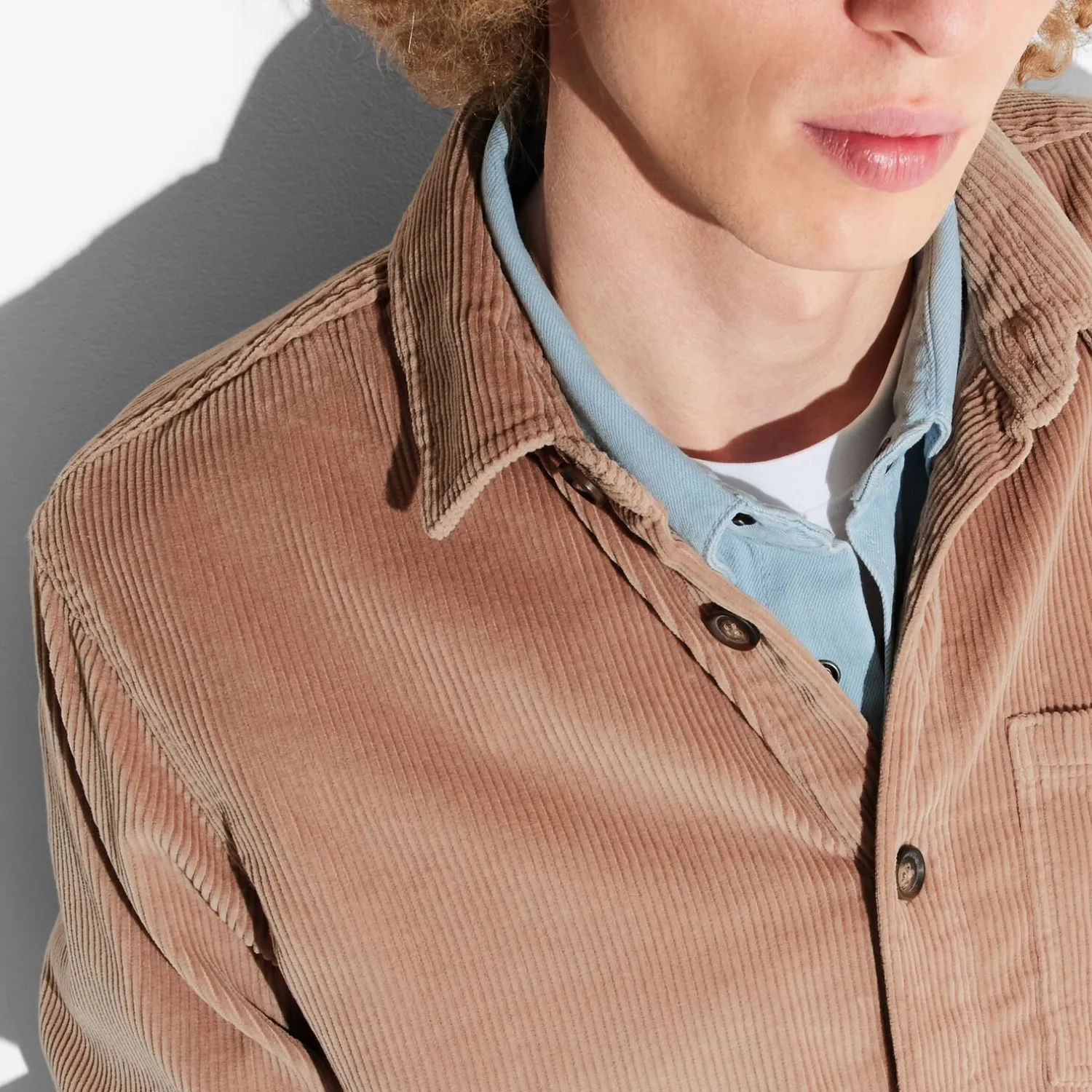 Jules Surchemise en velours col chemise- Surchemise|Chemise