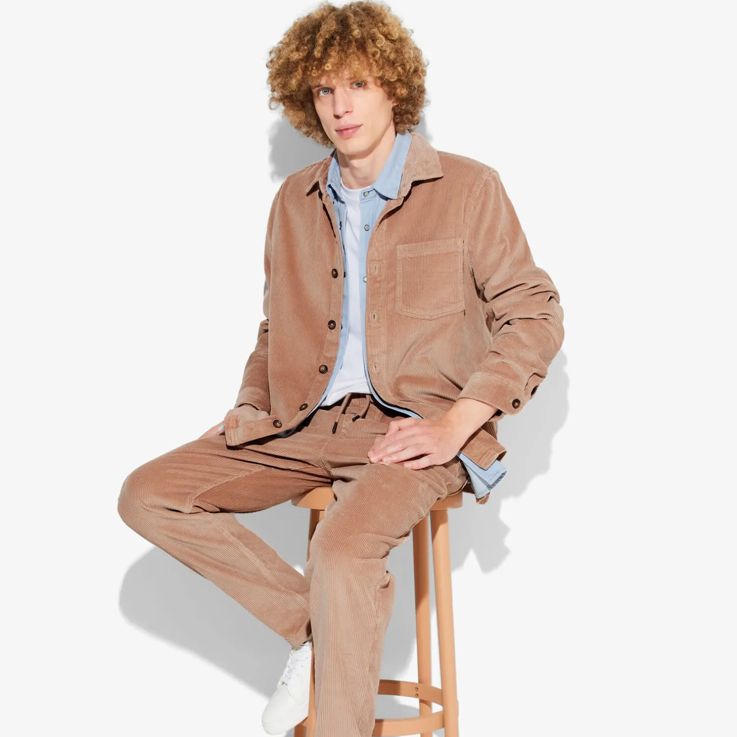 Jules Surchemise en velours col chemise- Surchemise|Chemise