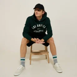 Jules Sweat à capuche imprimé devant avec flocage- Sweat