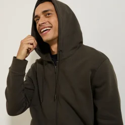 Jules Sweat à capuche zippé uni- Sweat