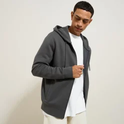 Jules Sweat à capuche zippé uni- Sweat