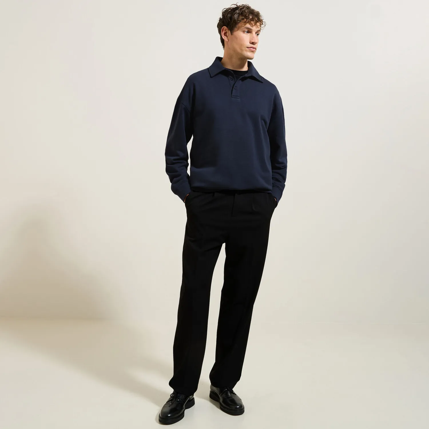 Jules Sweat col polo relax uni- Polo|Sweat