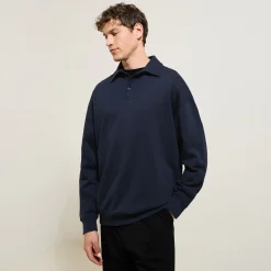 Jules Sweat col polo relax uni- Polo|Sweat