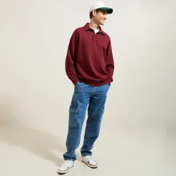 Jules Sweat col polo relax uni- Polo|Sweat