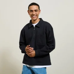 Jules Sweat col polo zippé relax bas droit- Smart Casual|Sweat