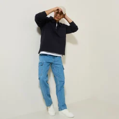 Jules Sweat col polo zippé relax bas droit- Smart Casual|Sweat