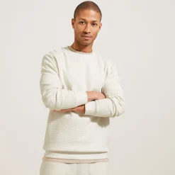 Jules Sweat col rond matière gaufrée- Sweat
