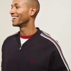 Jules Sweat zippé avec bandes manches- Sweat