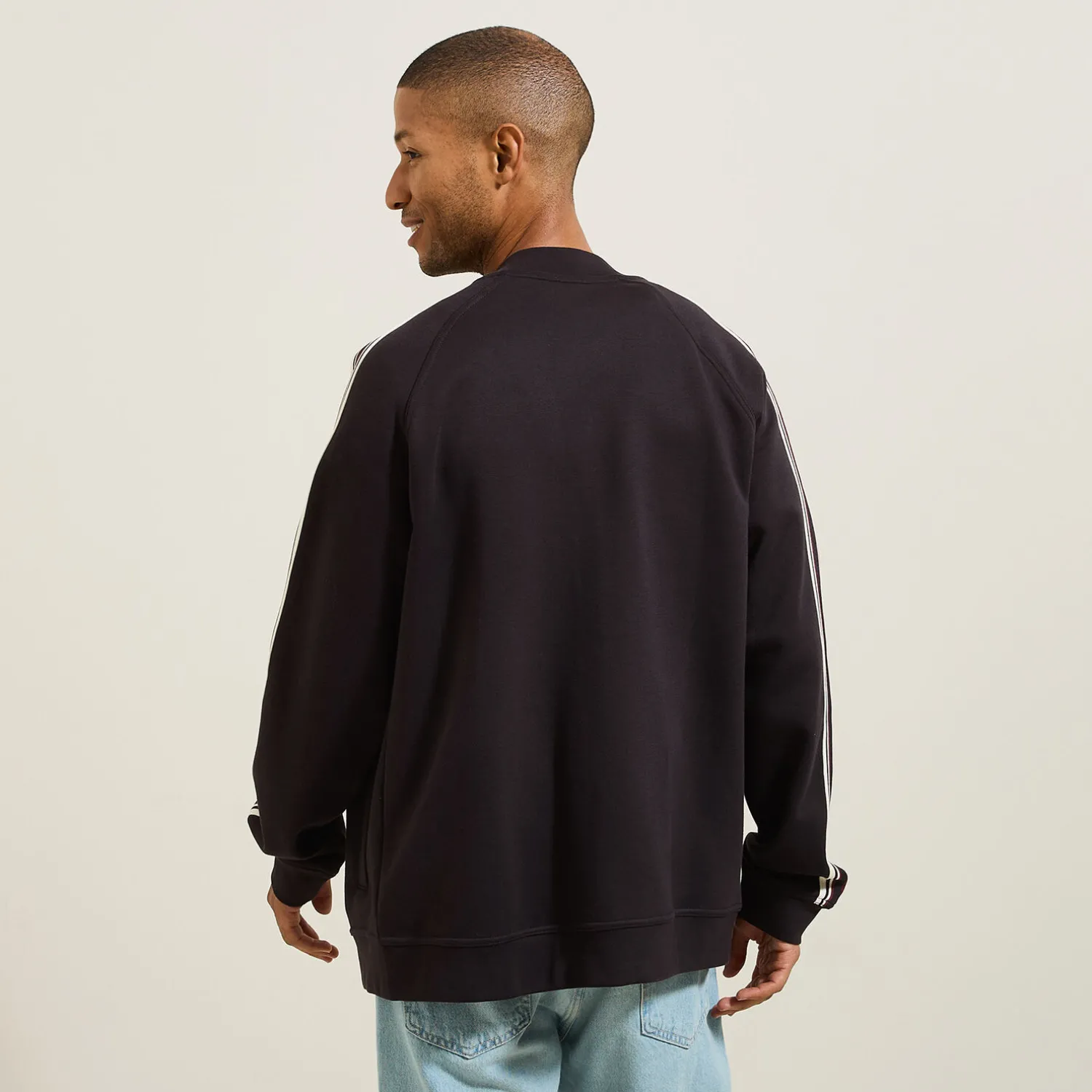 Jules Sweat zippé avec bandes manches- Sweat