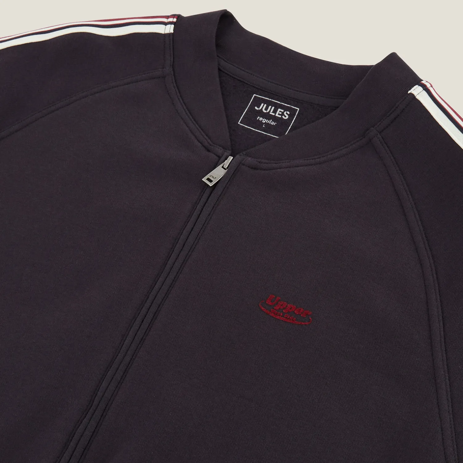 Jules Sweat zippé avec bandes manches- Sweat